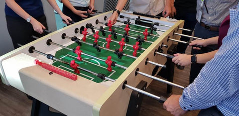 Foosball coaching session